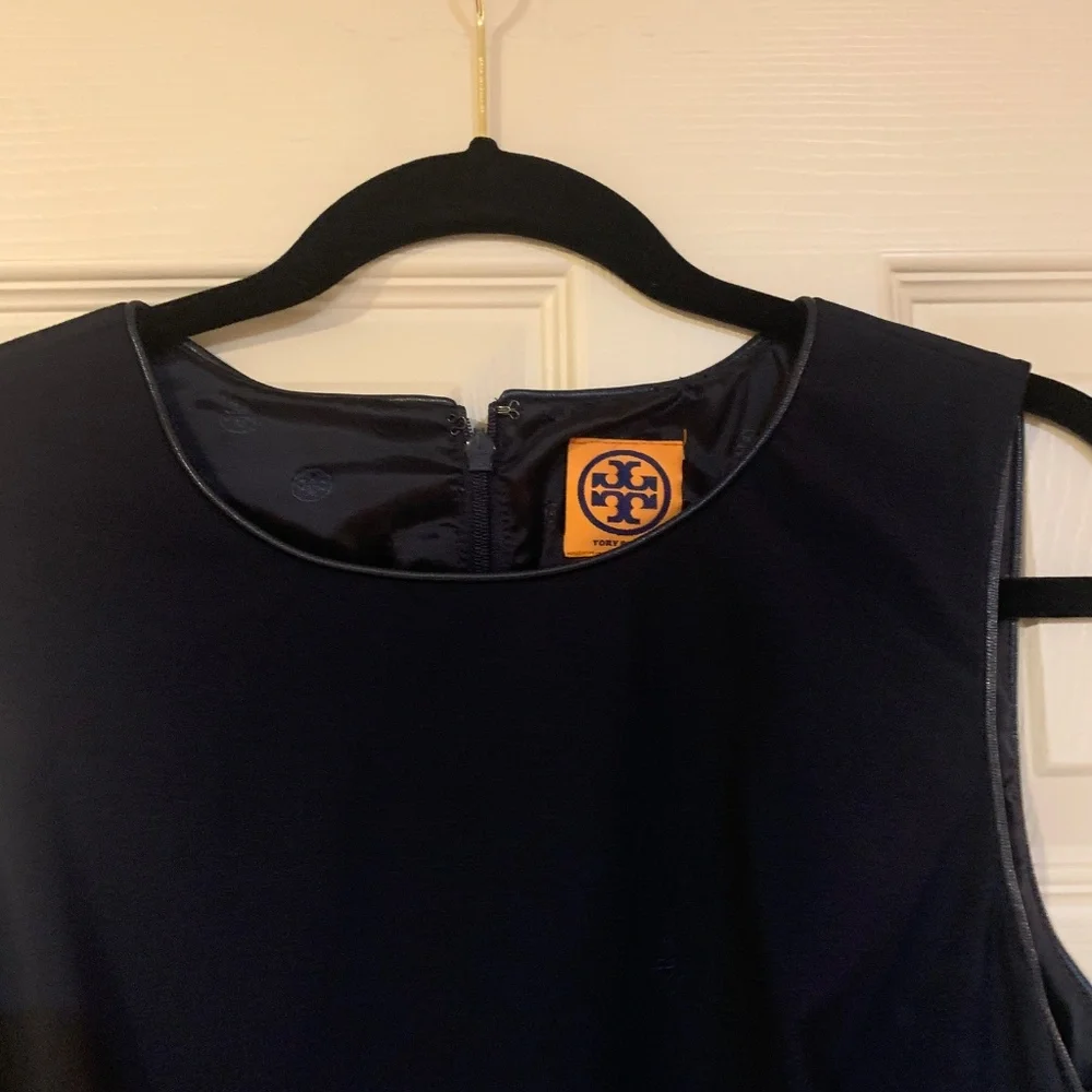 Tory Burch Navy Blue Sleeveless Lined Dress sz 6